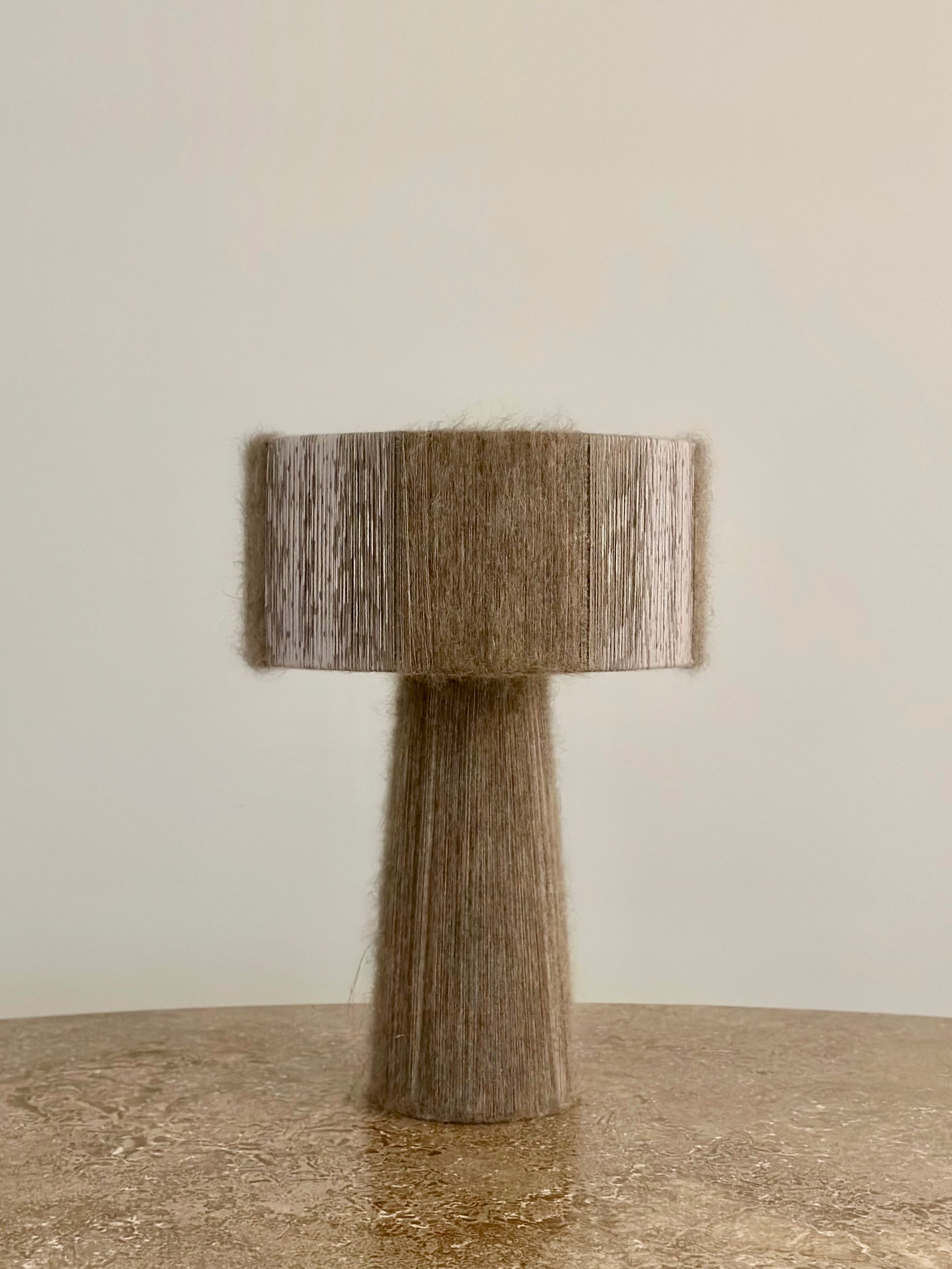 Table lamp electra monochrome brown mohair