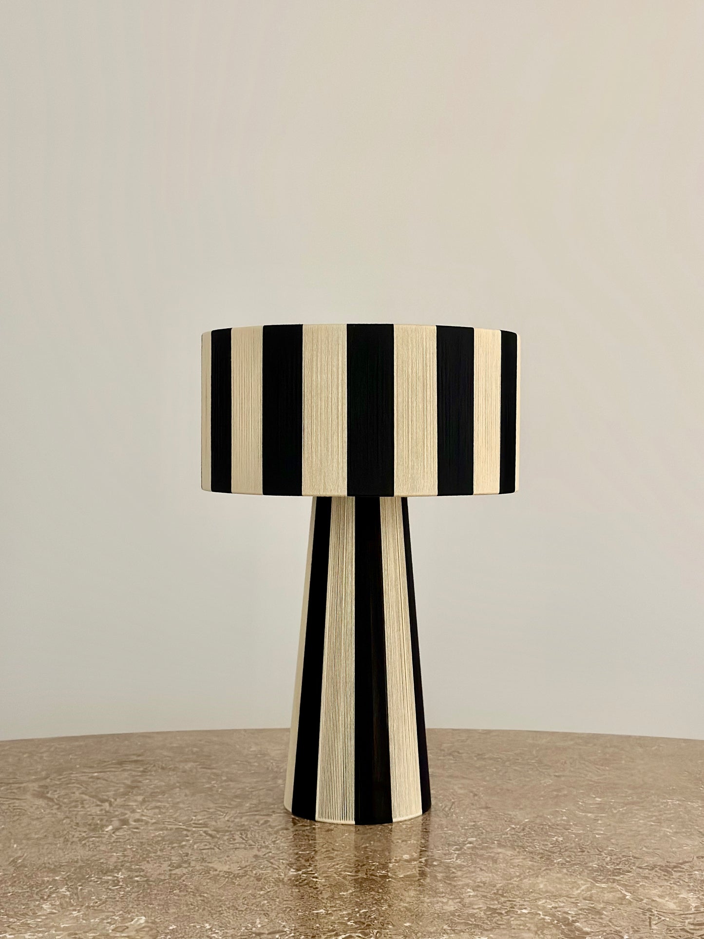 Table lamp electra stripy duo beige & black